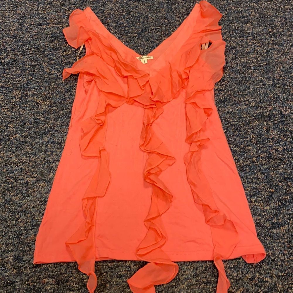 MarineBlu Pink Ruffle Top sz. S